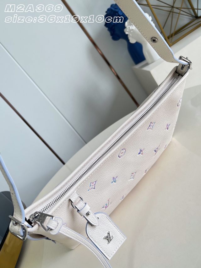 Louis vuitton original calfskin carryall east west M2A369 white&purple