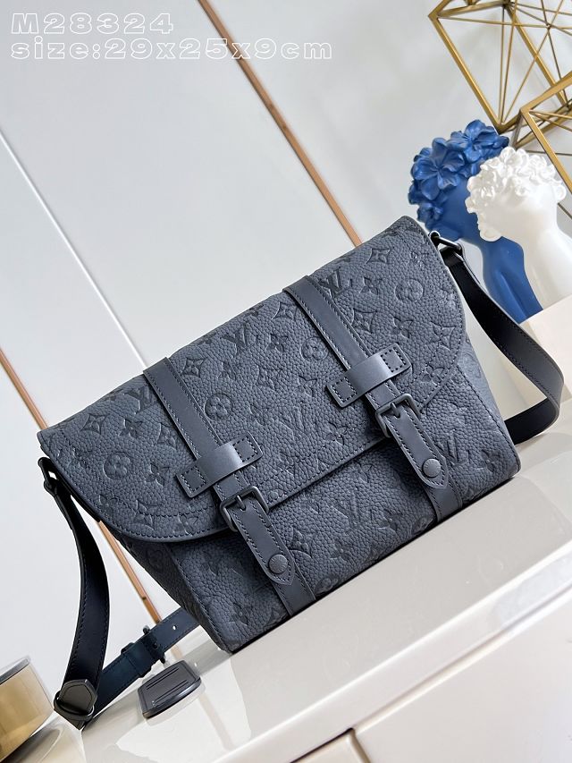 Louis vuitton original calfskin christopher messenger bag M28324 black