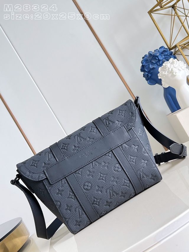 Louis vuitton original calfskin christopher messenger bag M28324 black