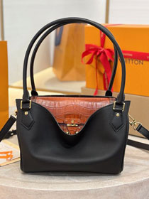 Louis vuitton original calfskin peekaboo speedy M30327 black&brown