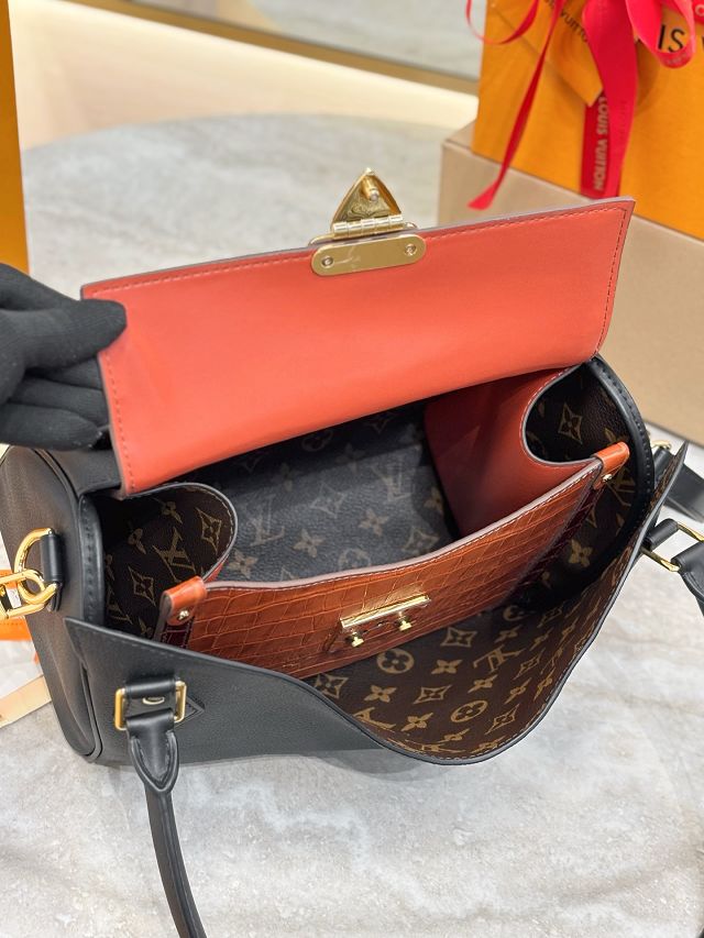Louis vuitton original calfskin peekaboo speedy M30327 black&brown