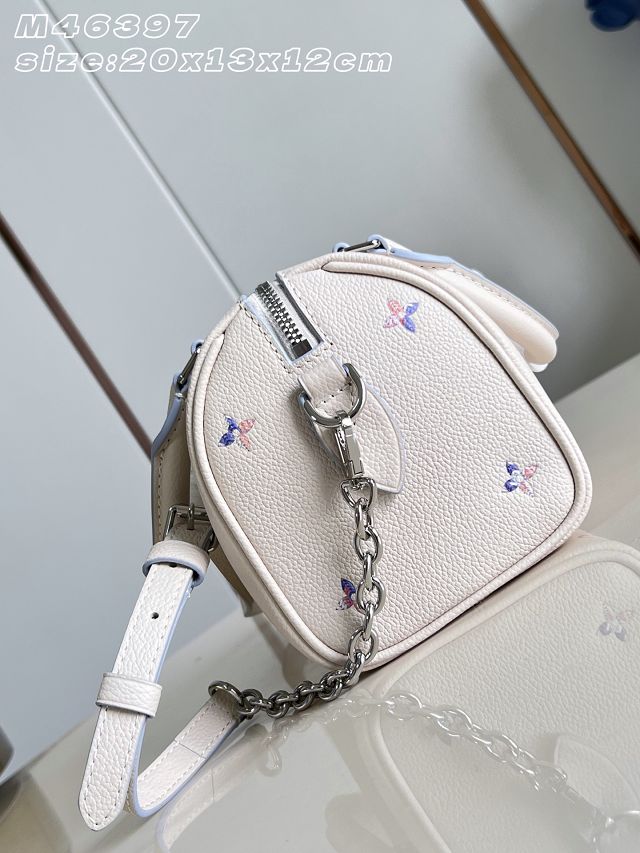 Louis vuitton original calfskin speedy 20 M2A099 white&purple