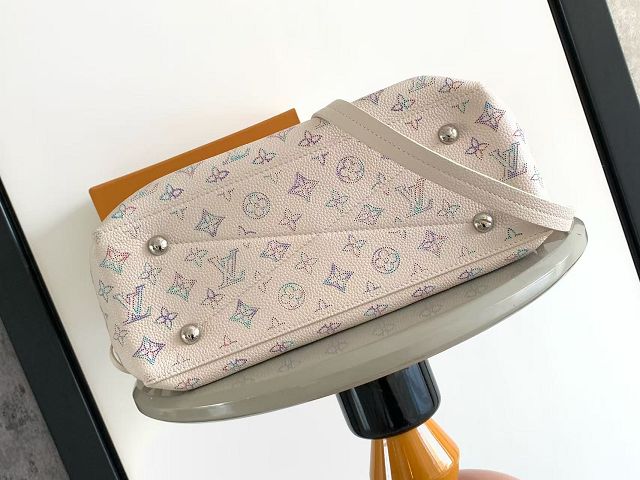 Louis vuitton original mahina leather bella tote bag M2A169 white&purple