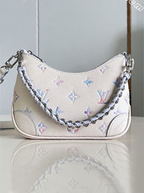 Louis vuitton original calfskin nano boulogne bag M29779 white&purple