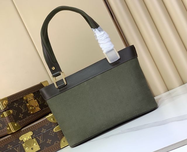 Louis vuitton original monogram denim lucille M92680 green