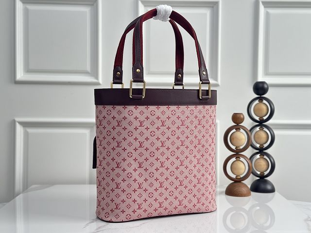 Louis vuitton original monogram denim lucille tote M92609 bordeaux