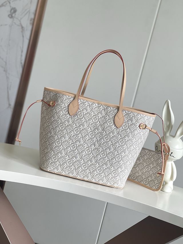 Louis vuitton original monogram embleme neverfull mm M2A381 peuplier beige