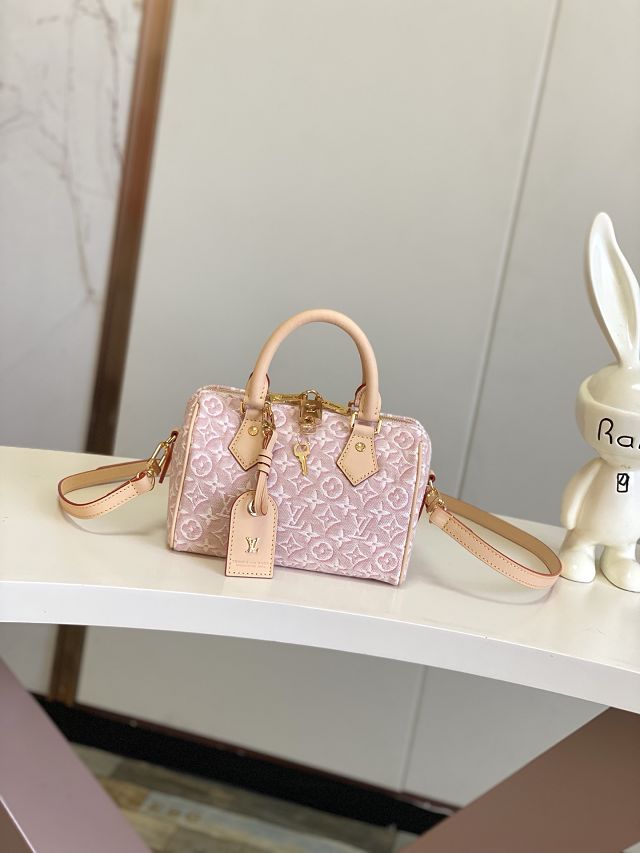 Louis vuitton original monogram embleme speedy 20 M2A039 pink