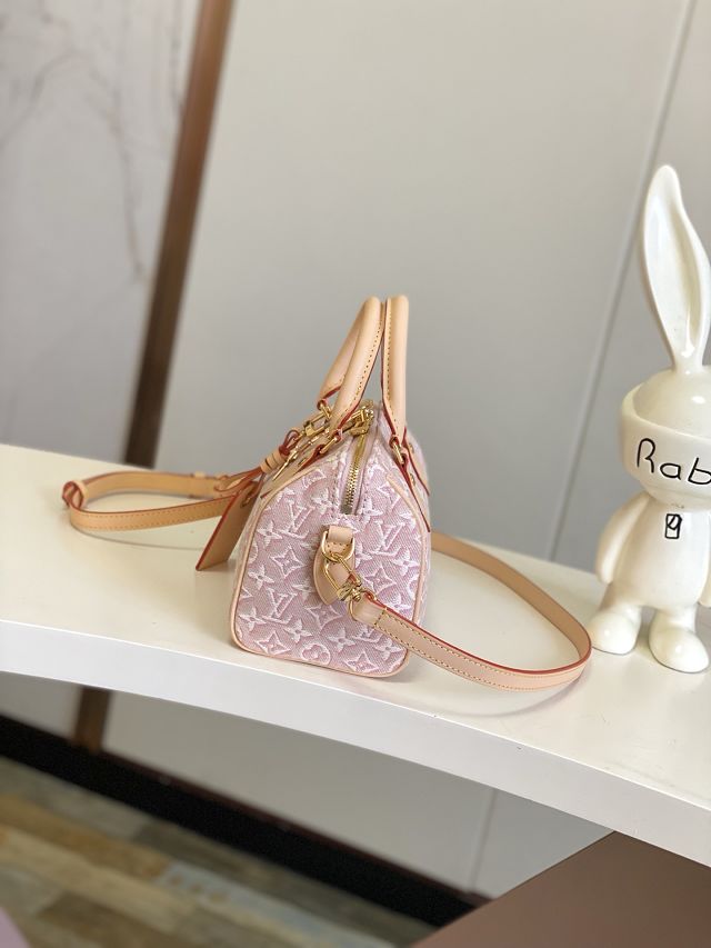 Louis vuitton original monogram embleme speedy 20 M2A039 pink