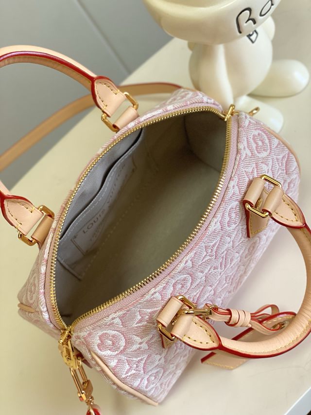Louis vuitton original monogram embleme speedy 20 M2A039 pink