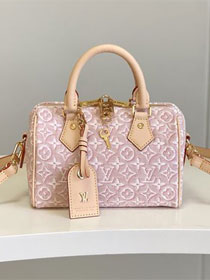 Louis vuitton original monogram embleme speedy 20 M2A039 pink