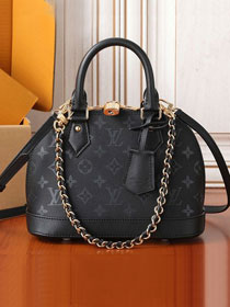 Louis vuitton original monogram ink alma BB handbag M3A843 black