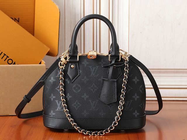 Louis vuitton original monogram ink alma BB handbag M3A843 black