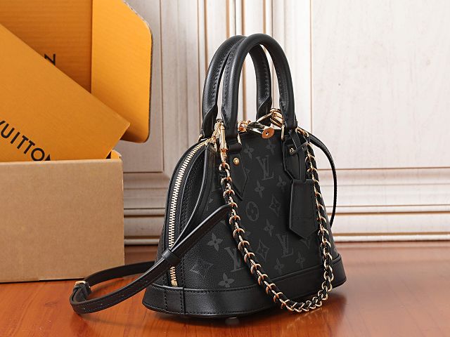 Louis vuitton original monogram ink alma BB handbag M3A843 black