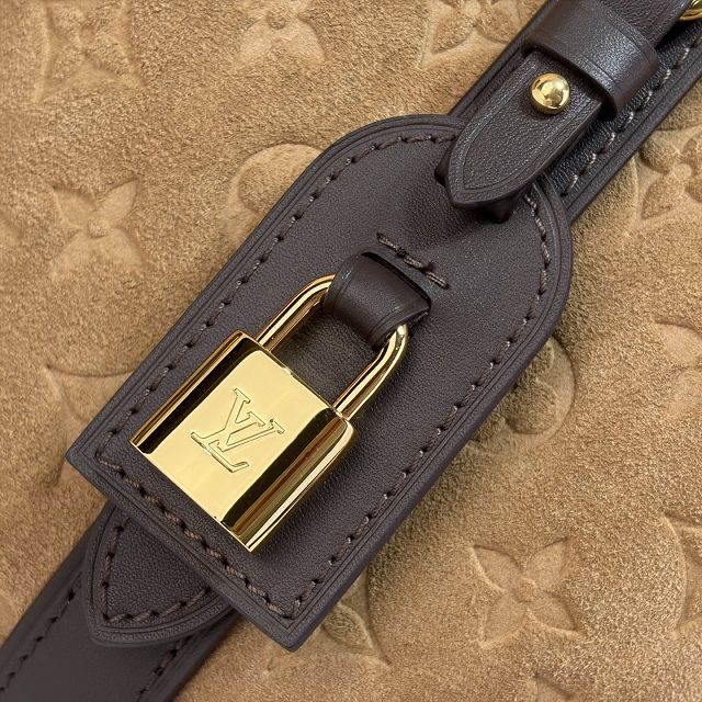 Louis vuitton original suede all in BB handbag M29834 brown