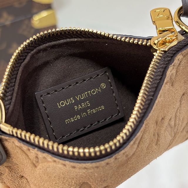 Louis vuitton original suede all in BB handbag M29834 brown