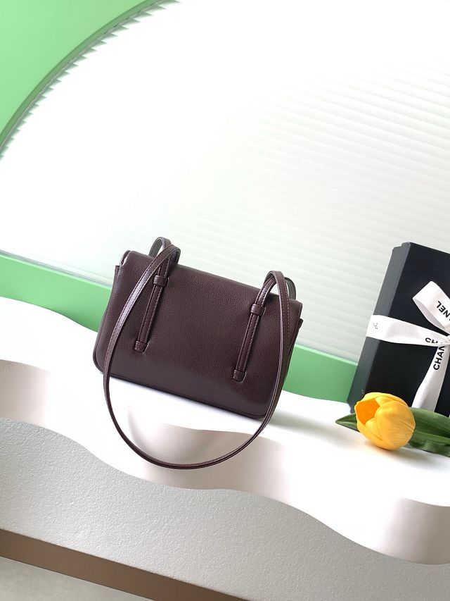 CC grained calfskin clutch AP5068 burgundy