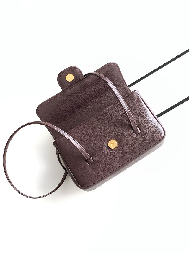 CC grained calfskin clutch AP5068 burgundy