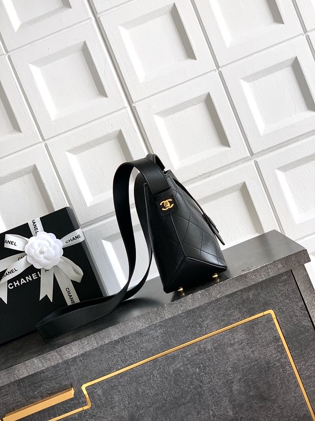 CC calfskin bucket bag AS6268 black