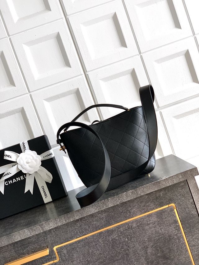 CC calfskin bucket bag AS6268 black