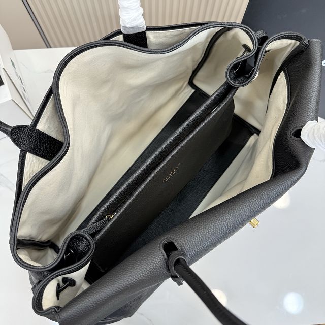 CC grained calfskin large shopping bag AS6289 black