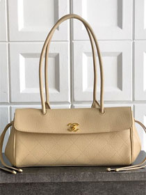 CC grained calfskin small shopping bag AS6288 beige