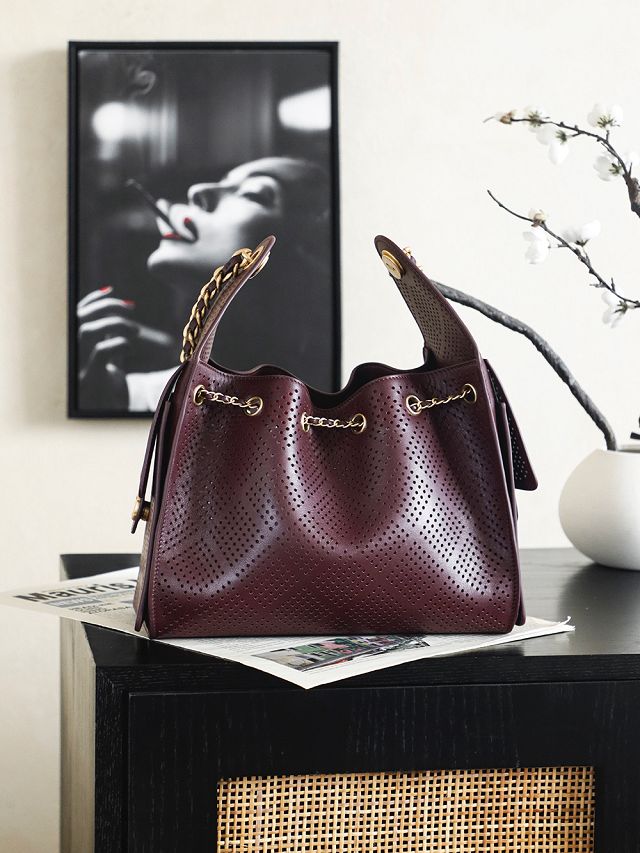 CC calfskin 25 small handbag AS5293 bordeaux
