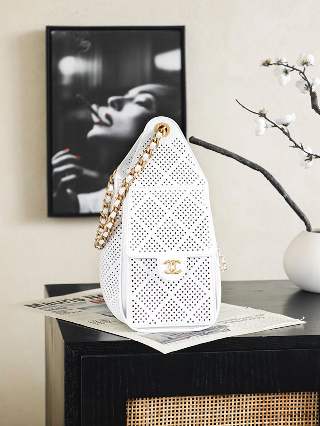 CC calfskin 25 small handbag AS5293 white
