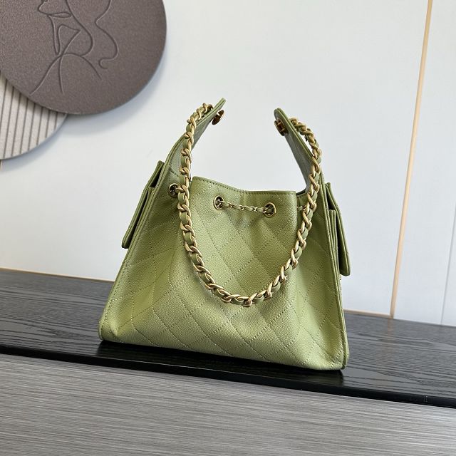 CC grained calfskin 25 small handbag AS5293 light green
