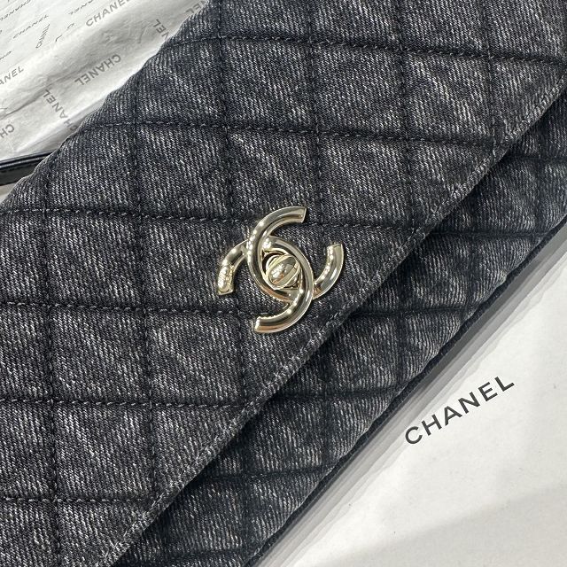 CC denim east-west coco handle bag AS6091 black