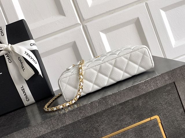 CC calfskin vanity with chain AP5195 white