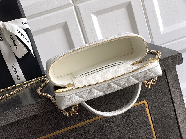 CC calfskin vanity with chain AP5195 white