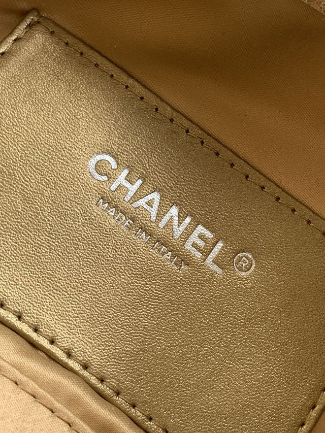 CC crinkle calfskin 25 mini handbag AS5631 gold