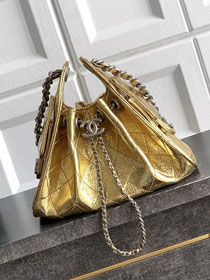 CC crinkle calfskin 25 mini handbag AS5631 gold