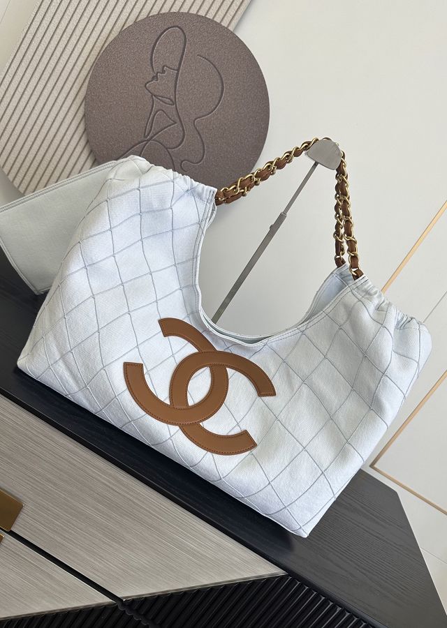 CC denim shopping bag AS6191 light blue