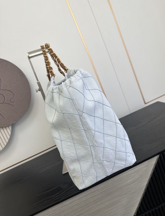 CC denim shopping bag AS6191 light blue