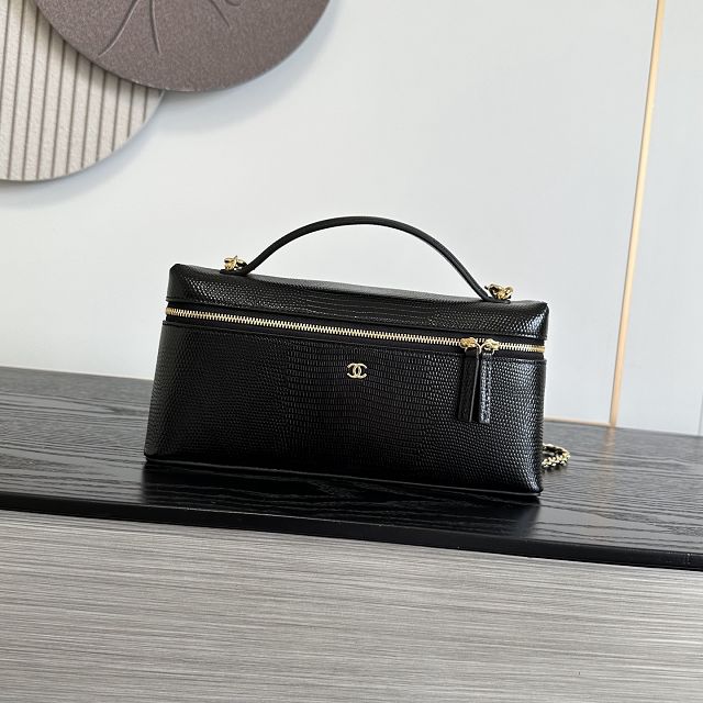 CC lizard calfskin top handle flap bag AS6473 