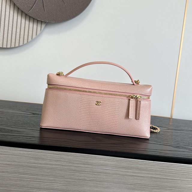 CC lizard calfskin top handle flap bag AS6473 