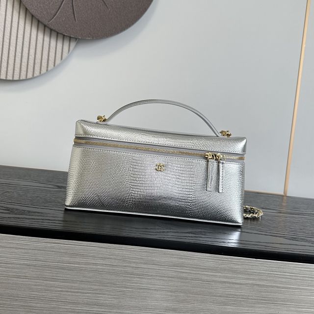 CC lizard calfskin top handle flap bag AS6473 