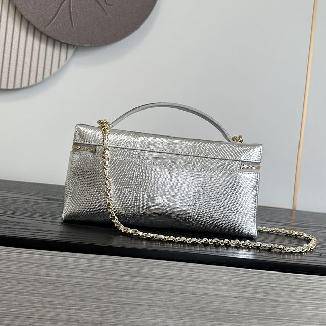 CC lizard calfskin top handle flap bag AS6473 