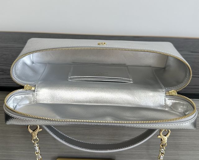 CC lizard calfskin top handle flap bag AS6473 