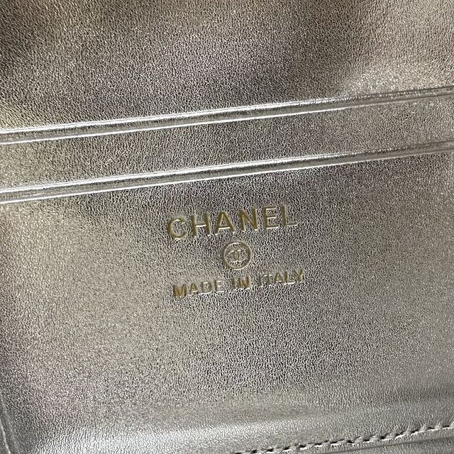 CC lizard calfskin top handle flap bag AS6473 