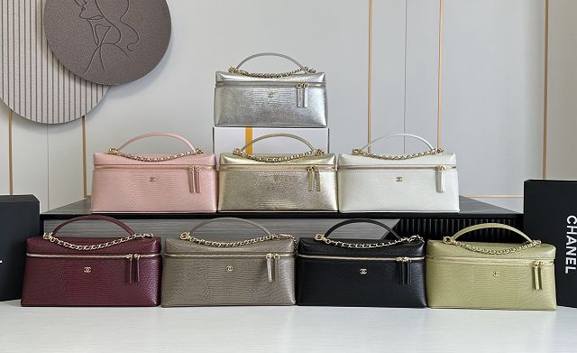 CC lizard calfskin vanity with chain AP5195 