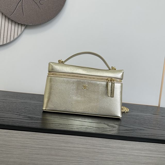 CC lizard calfskin vanity with chain AP5195 