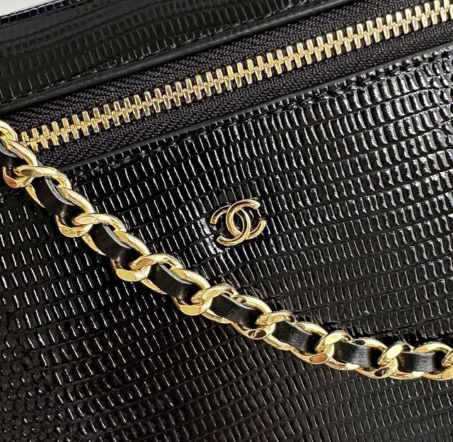 CC lizard calfskin vanity with chain AP5195 