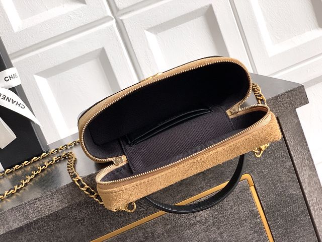 CC suede calfskin vanity case AP4483