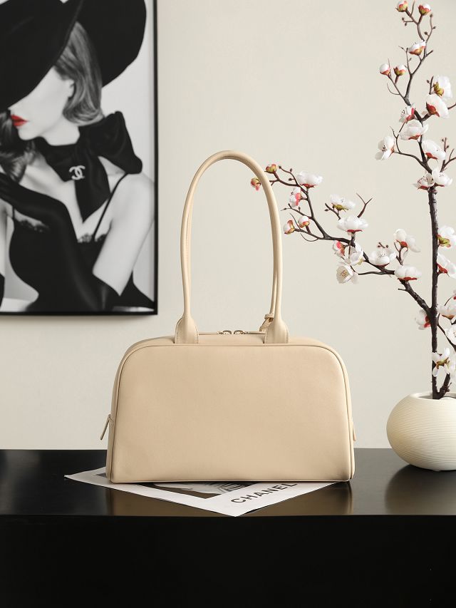 CC calfskin large bowling bag AS6580 beige