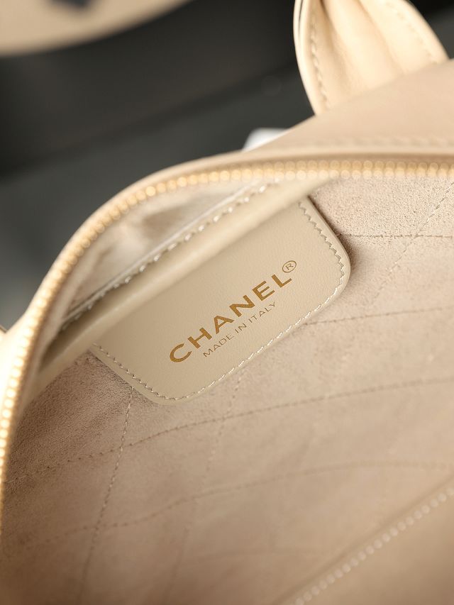 CC calfskin large bowling bag AS6580 beige