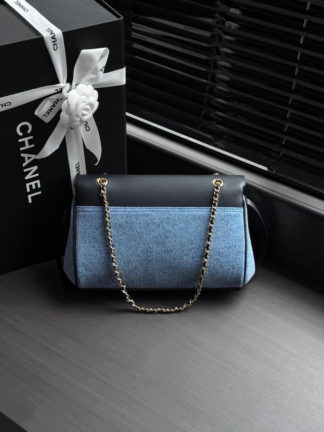 CC denim small tote bag AS6427 black&blue