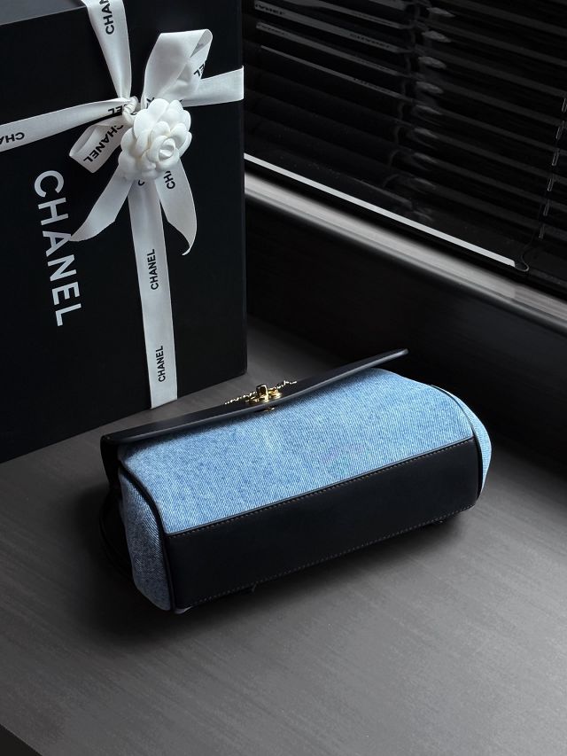CC denim small tote bag AS6427 black&blue